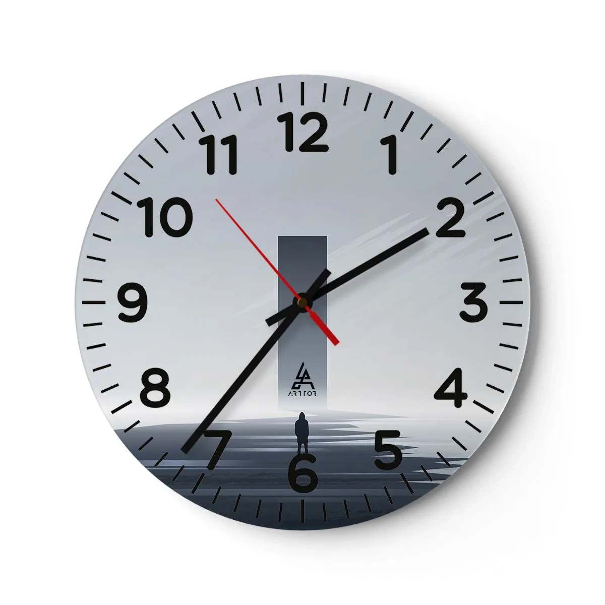 Wanduhr - Glasuhr - Chance oder Bedrohung? - 40x40 cm