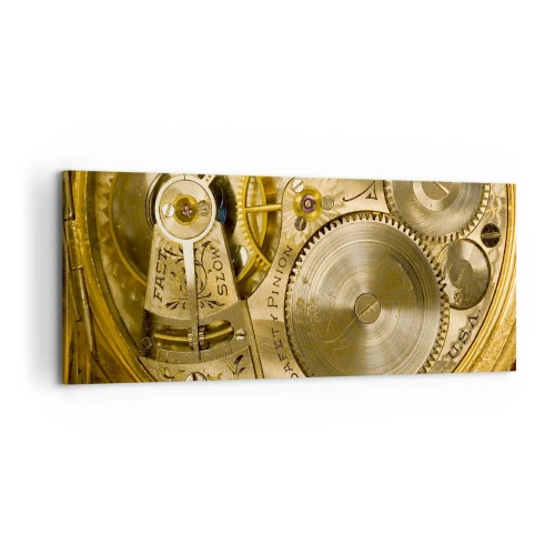 Bild auf Leinwand - Leinwandbild - Geh mit der Zeit - 100x40 cm