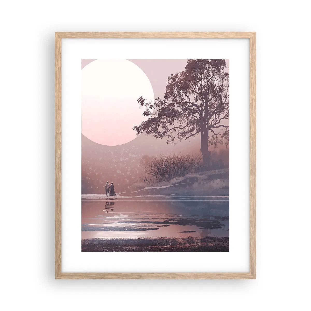 Poster in einem Rahmen aus heller Eiche - Wunder der Nacht - 40x50 cm