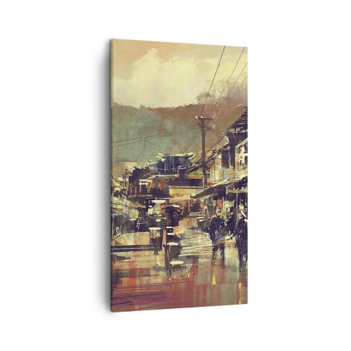 Bild auf Leinwand - Leinwandbild - Das Leben als Reichtum an Grau - 45x80 cm
