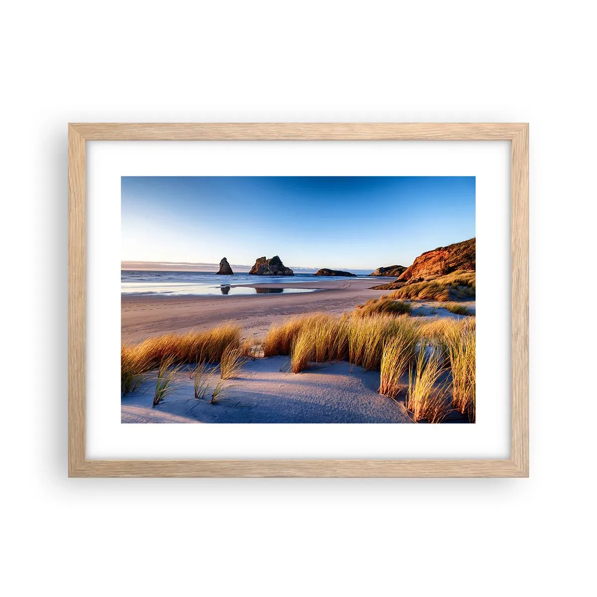 Poster in einem Rahmen aus heller Eiche - Für Friedenssuchende - 40x30 cm