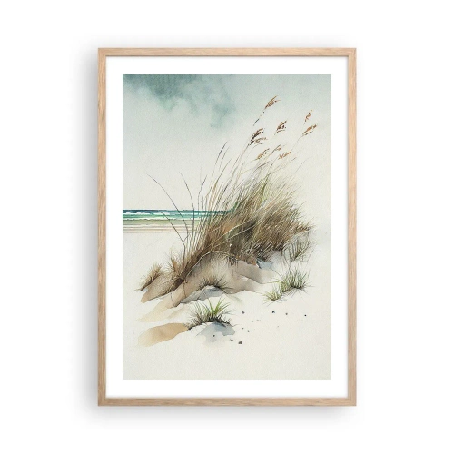 Poster in einem Rahmen aus heller Eiche - Mit Sand bedeckt - 50x70 cm