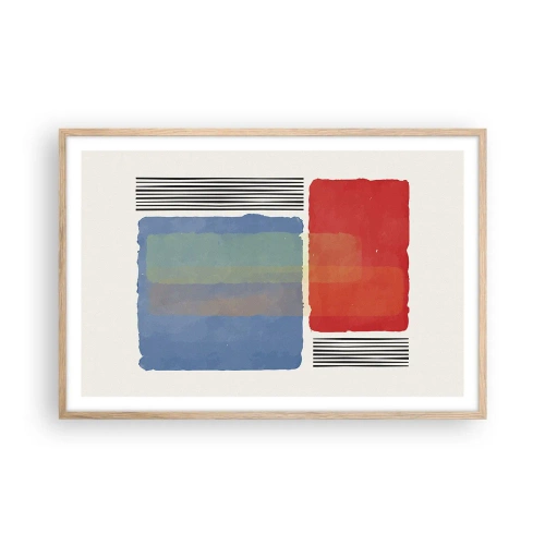 Poster in einem Rahmen aus heller Eiche - Der Geist und der Buchstabe der Geometrie - 91x61 cm