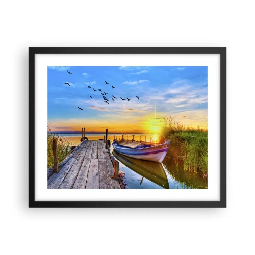 Poster in einem schwarzem Rahmen - Bis morgen - 50x40 cm