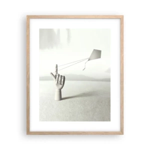 Poster in einem Rahmen aus heller Eiche - Kraftprobe - 40x50 cm