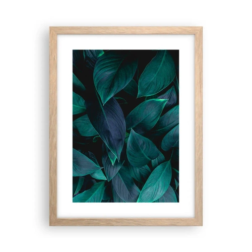 Poster in einem Rahmen aus heller Eiche - Grün in sich selbst - 30x40 cm