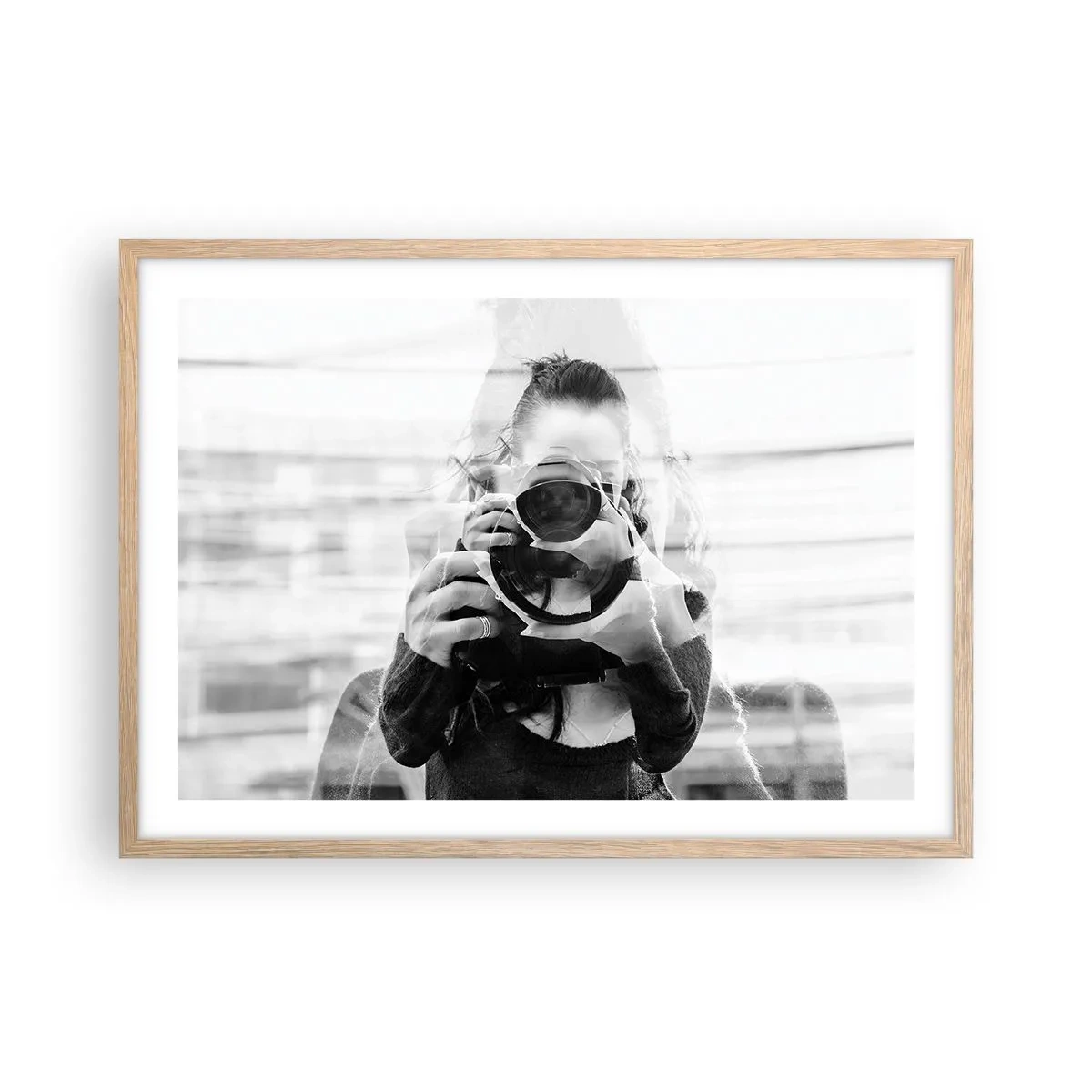 Poster in einem Rahmen aus heller Eiche - Schöpfer und Material - 70x50 cm