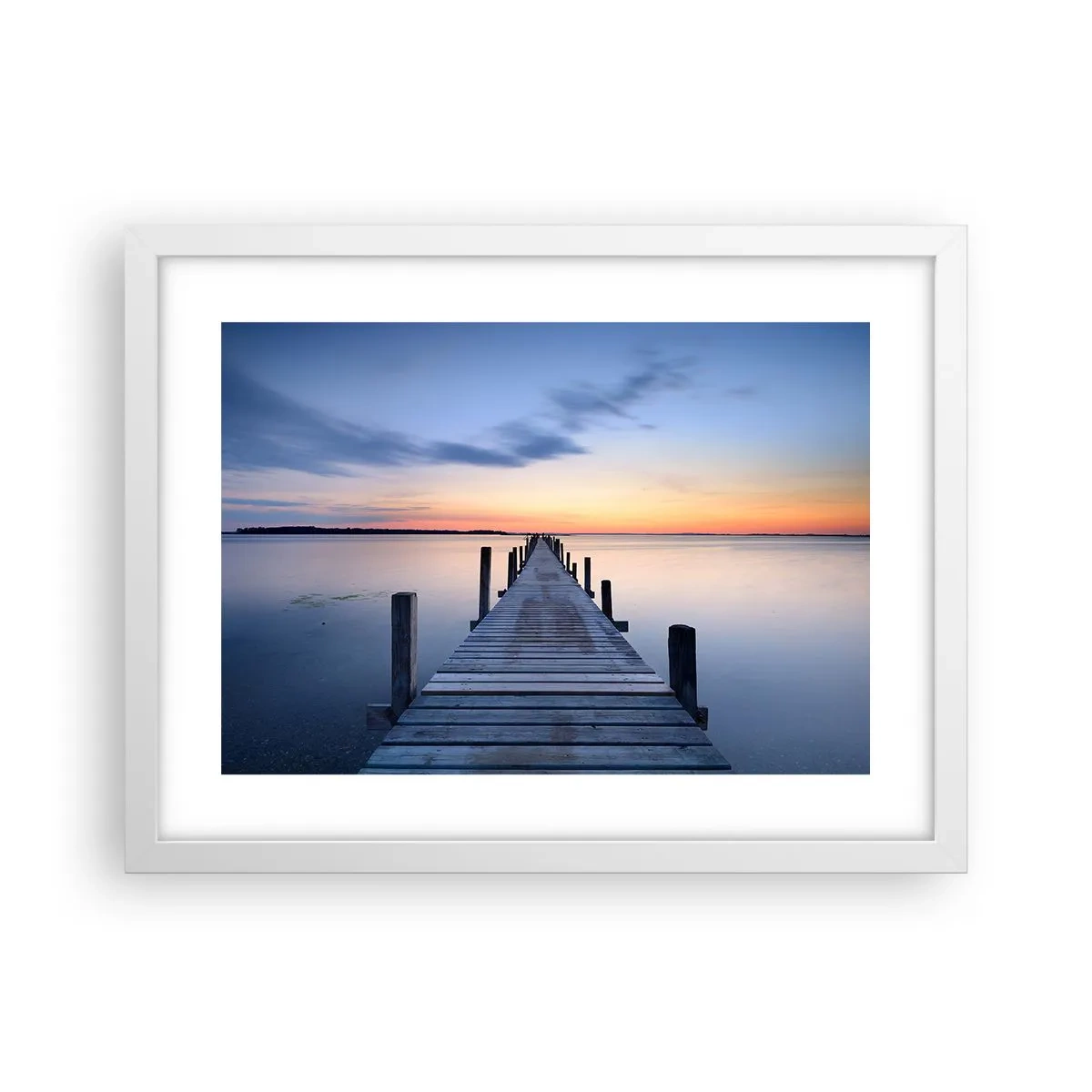 Poster in einem weißen Rahmen - Die Ruhe einer heiteren Dämmerung - 40x30 cm