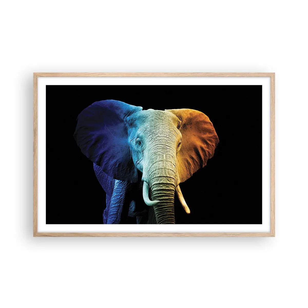 Poster in einem Rahmen aus heller Eiche - Exzentrisch, kein Verrückter - 91x61 cm