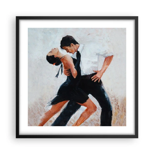 Poster in einem schwarzem Rahmen - Tango meiner Träume und Träume - 50x50 cm