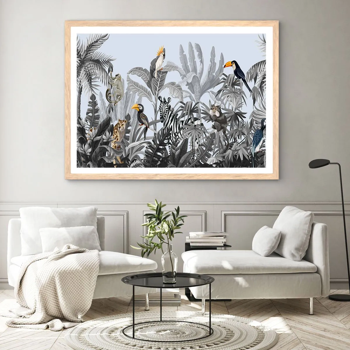 Poster in einem Rahmen aus heller Eiche - Afrikanisches Märchen - 40x30 cm