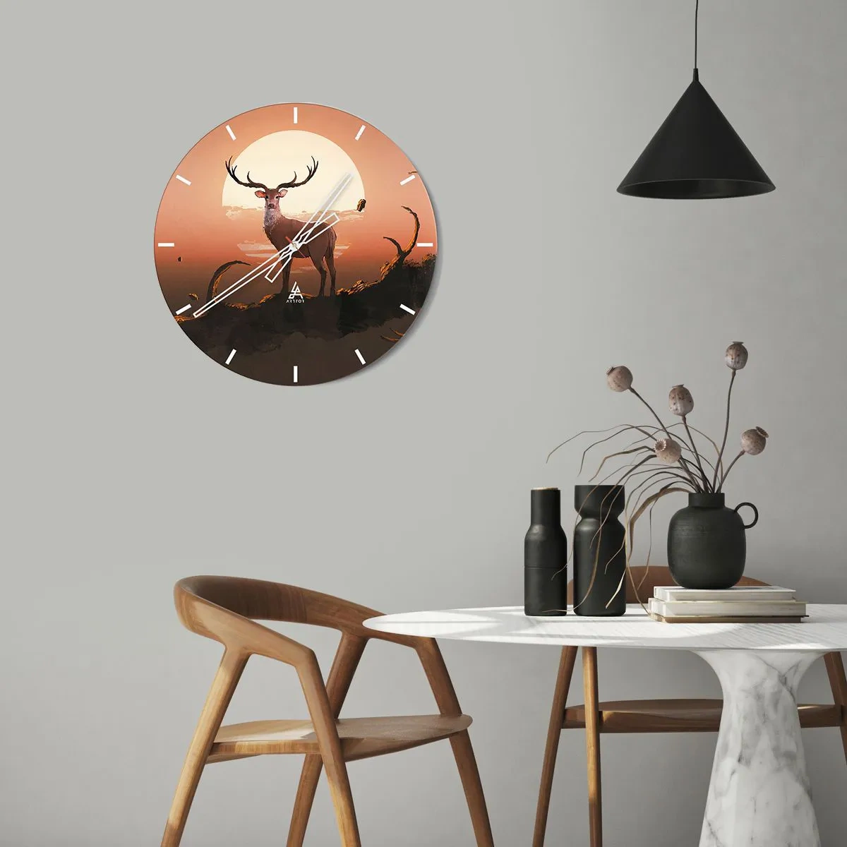 Wanduhr - Glasuhr - Diese Nacht ist anders als jede andere - 40x40 cm