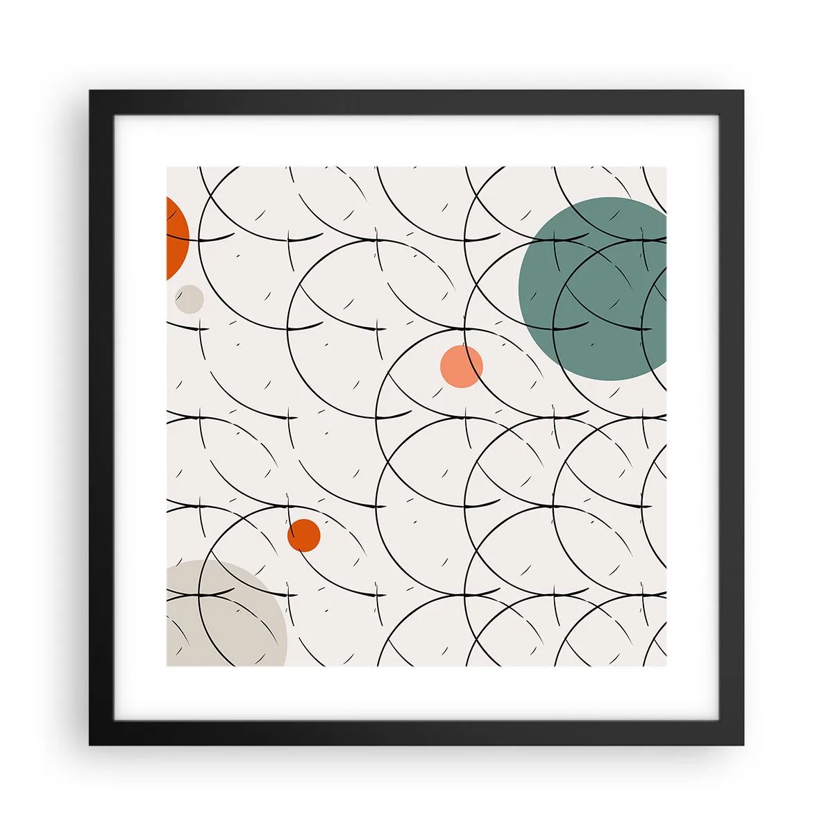 Poster in einem schwarzem Rahmen - Im Pop-Art-Geist - 40x40 cm