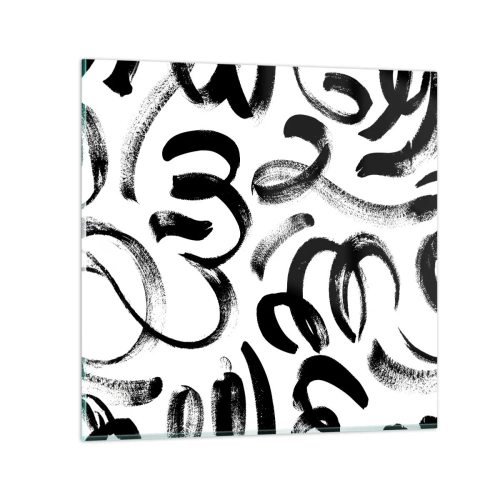Glasbild - Bild auf glas - Schwarz auf Weiß - 30x30 cm