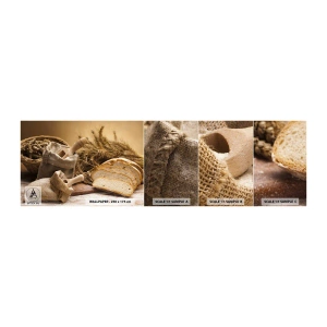 Fototapeten Muster Selbstklebend Deluxe Sticker - Wie mit einem Messer geschnitten - Gastronomie, Brot, Brot - 100x30 cm