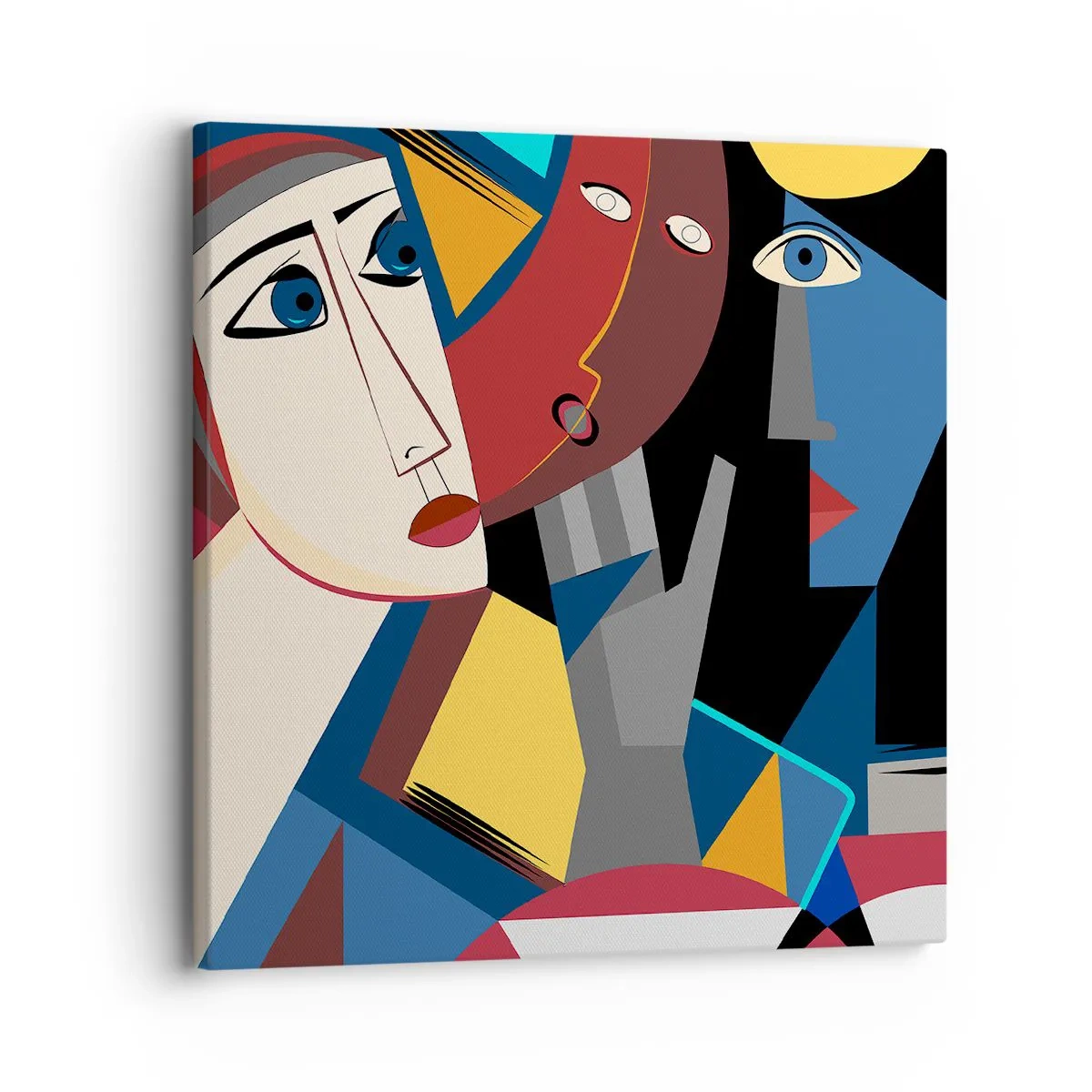 Bild auf Leinwand - Leinwandbild - Gespräch zwischen Kubisten - 30x30 cm