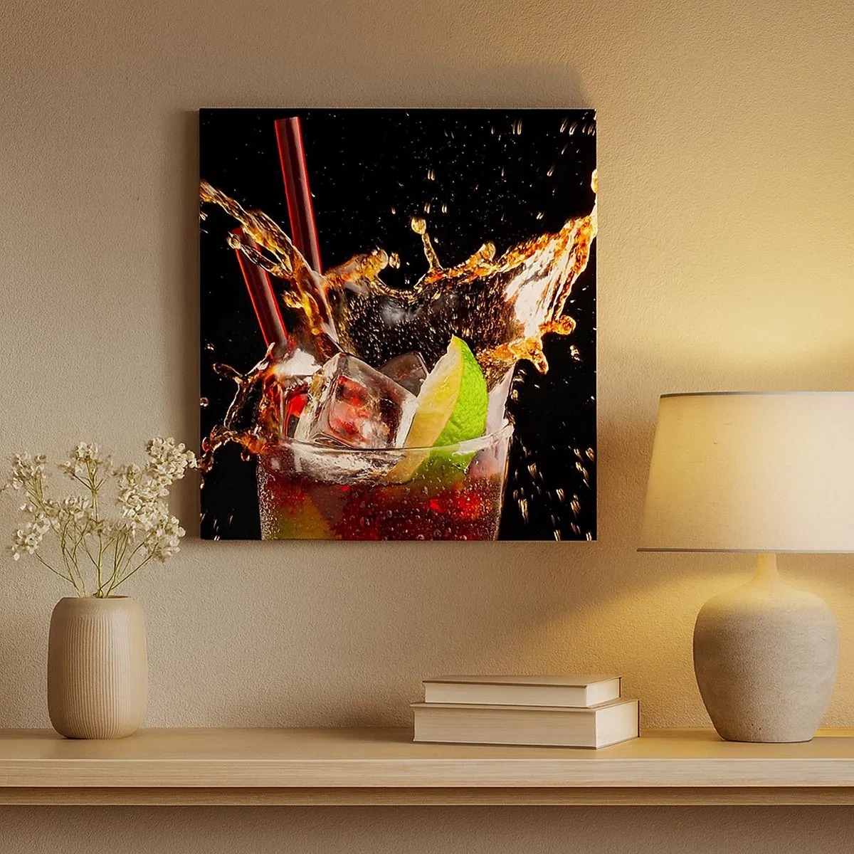 Bild auf Leinwand - Leinwandbild - Freude und Energie der Farben - 30x30 cm