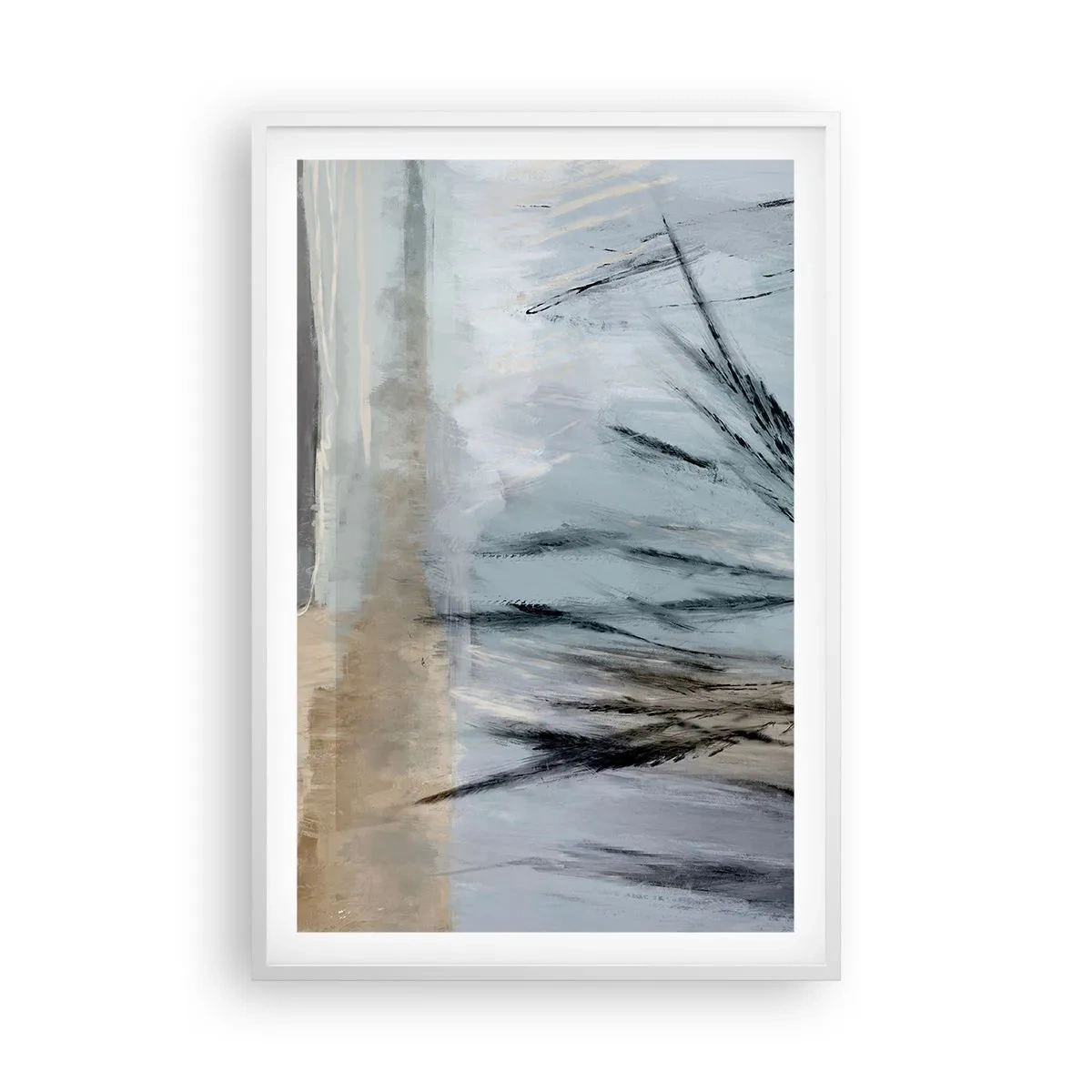 Poster in einem weißen Rahmen - Winterfelder - 61x91 cm