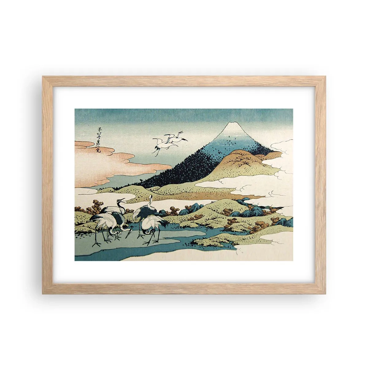 Poster in einem Rahmen aus heller Eiche - Im japanischen Geist - 40x30 cm