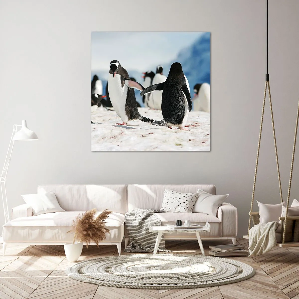 Bild auf Leinwand - Leinwandbild - Tanzen im Schnee - 50x50 cm