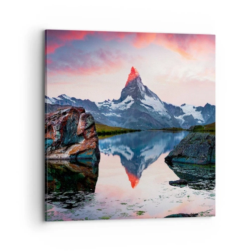 Bild auf Leinwand - Leinwandbild - Das Herz der Berge ist heiß - 70x70 cm