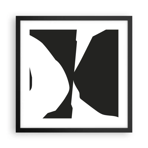 Poster in einem schwarzem Rahmen - Positiv negativ - 40x40 cm