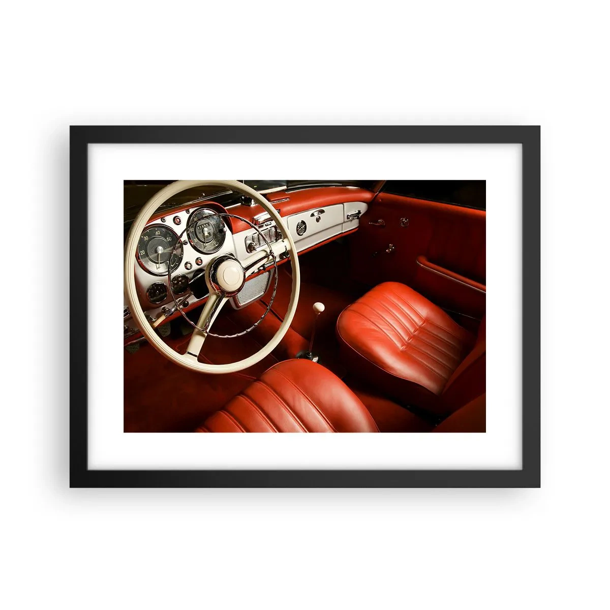 Poster in einem schwarzem Rahmen - Luxus im Vintagestil - 40x30 cm