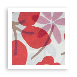 Poster - Blumenarrangement in Rosa - 50x50 cm