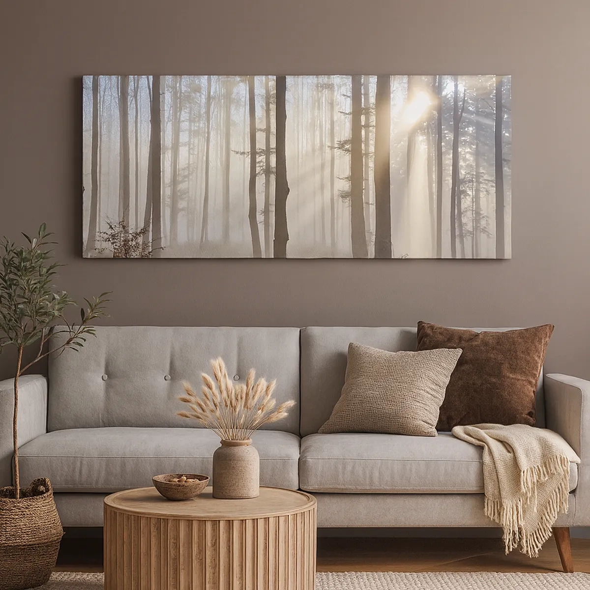 Bild auf Leinwand - Leinwandbild - Der Nebel ist auch aufgewacht - 30x30 cm