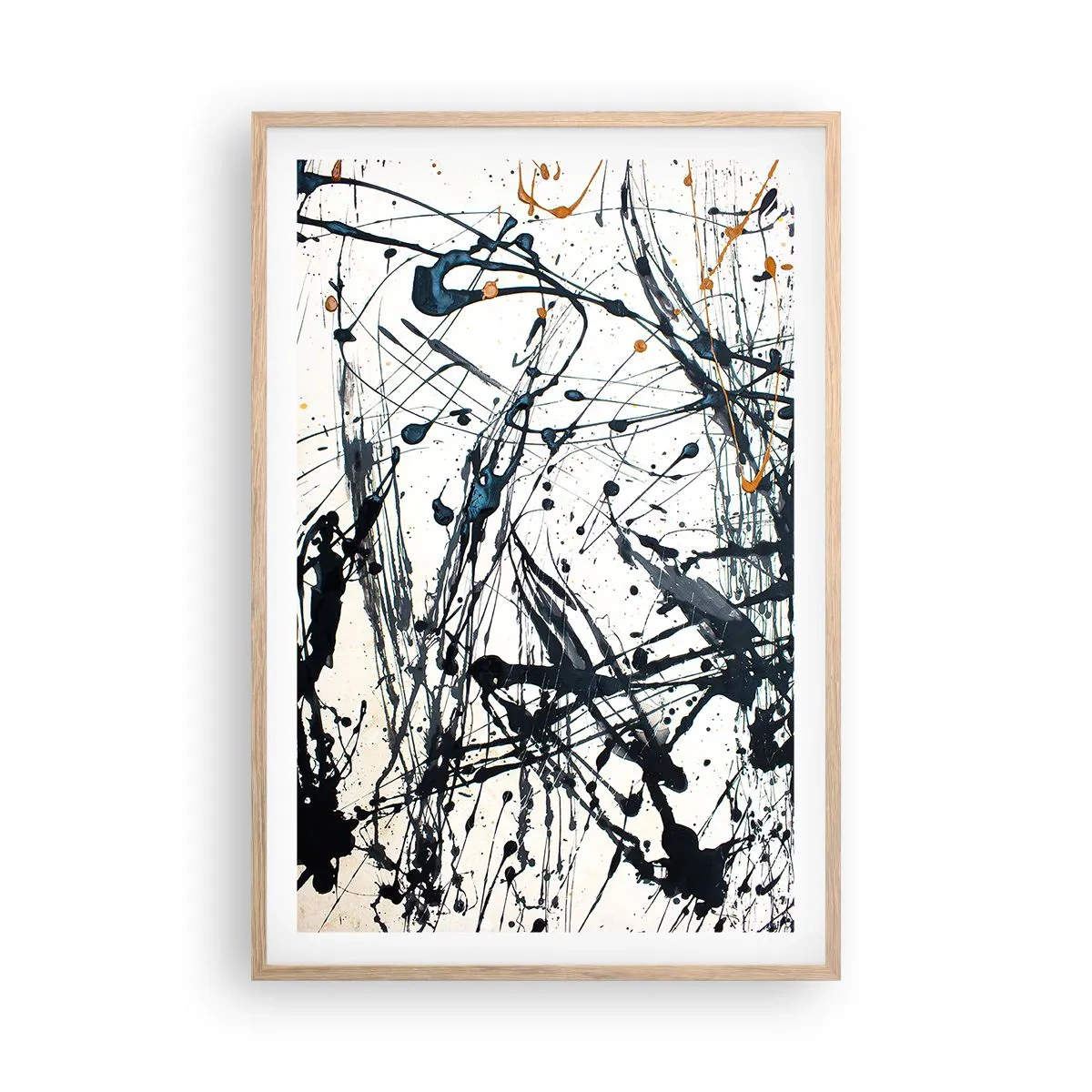 Poster in einem Rahmen aus heller Eiche - Expressionistische Abstraktion - 61x91 cm
