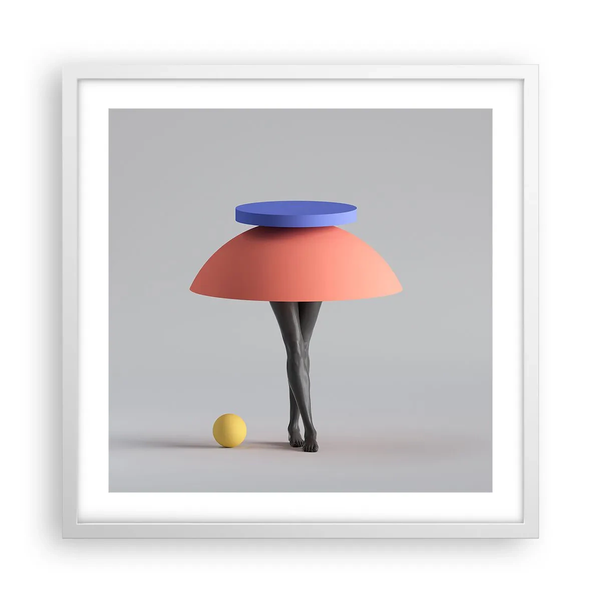 Poster in einem weißen Rahmen - Surrealistische Komposition - 50x50 cm