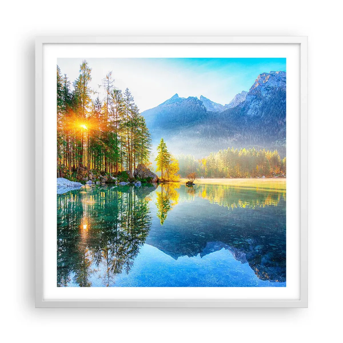 Poster in einem weißen Rahmen - Majestät und Süße - 60x60 cm