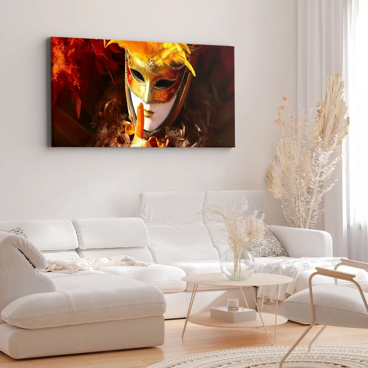 Bild auf Leinwand - Leinwandbild - Geheimnis ist Teil des Spiels - 90x30 cm