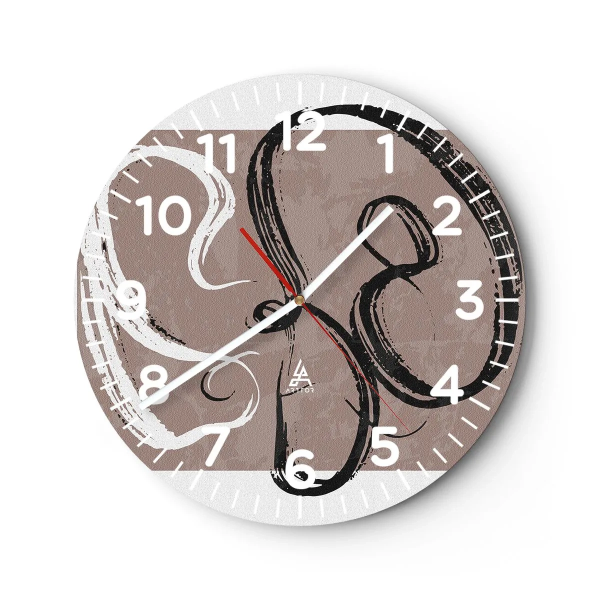Wanduhr - Glasuhr - Komposition – die Suche nach Fülle - 30x30 cm