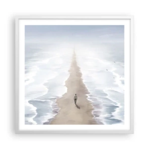 Poster in einem weißen Rahmen - Glänzende Zukunft - 60x60 cm