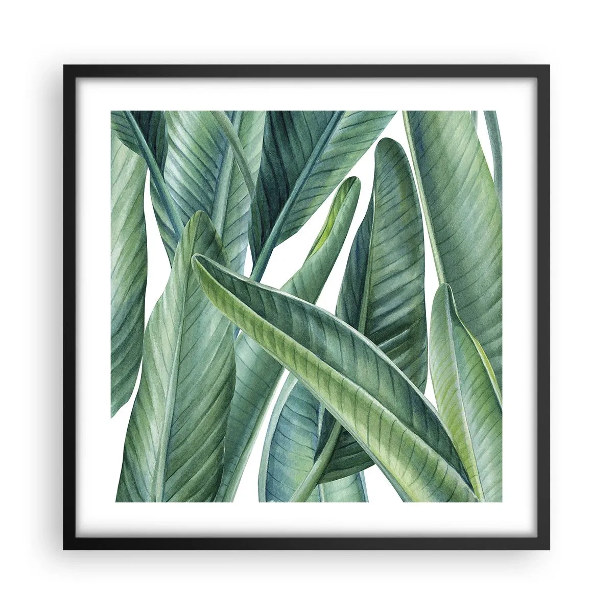 Poster in einem schwarzem Rahmen - An und für sich Grün - 50x50 cm