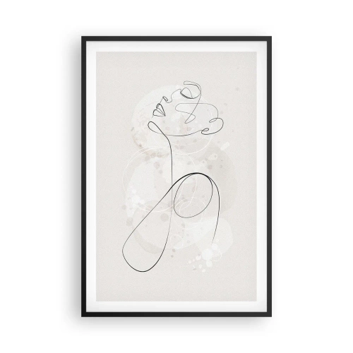 Poster in einem schwarzem Rahmen - Die Spirale der Schönheit - 61x91 cm