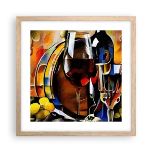 Poster in einem Rahmen aus heller Eiche - Und die Welt nimmt Farben an - 40x40 cm