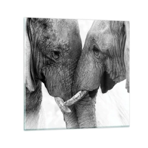 Glasbild - Bild auf glas - Herzliches Geständnis - 60x60 cm