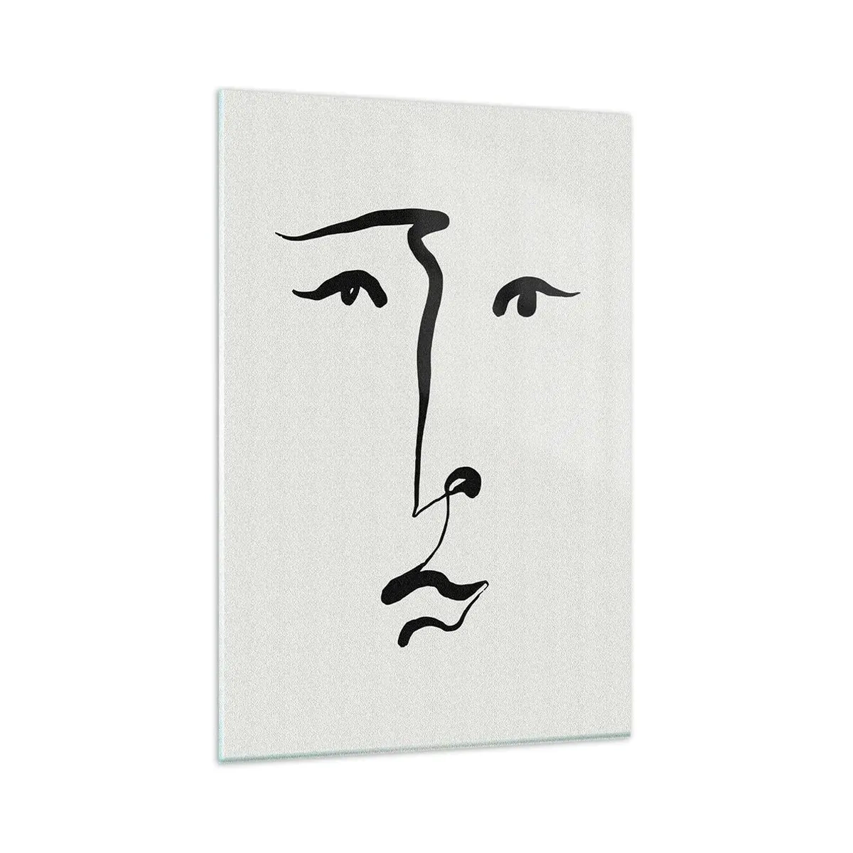 Glasbild - Bild auf glas - Porträt mit einer Zeile - 80x120 cm