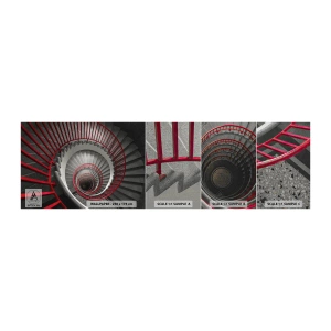 Fototapeten Muster Premium Canvas - Architekturspaß - Die Architektur, Treppe, Industriell - 100x30 cm
