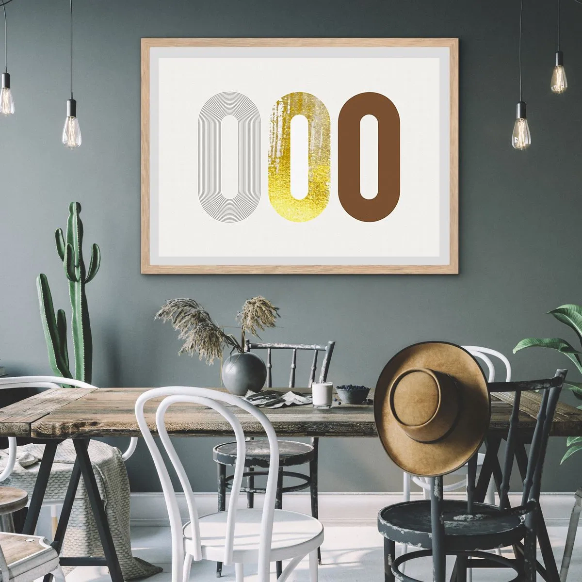 Poster in einem Rahmen aus heller Eiche - Oooh! - 70x50 cm