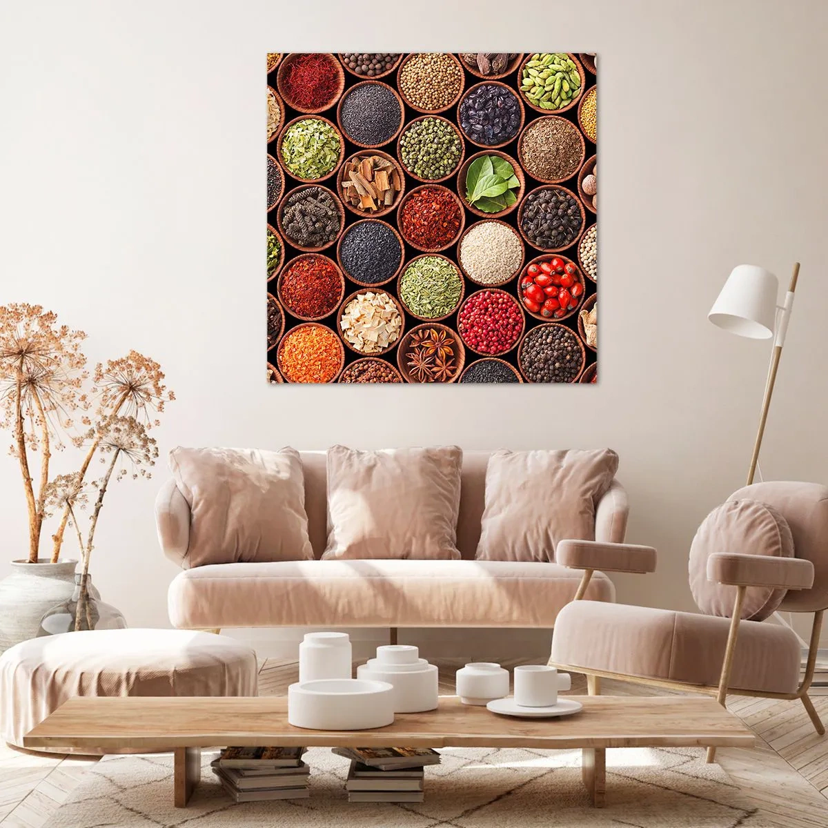 Bild auf Leinwand - Leinwandbild - Alle Aromen der Welt - 30x30 cm