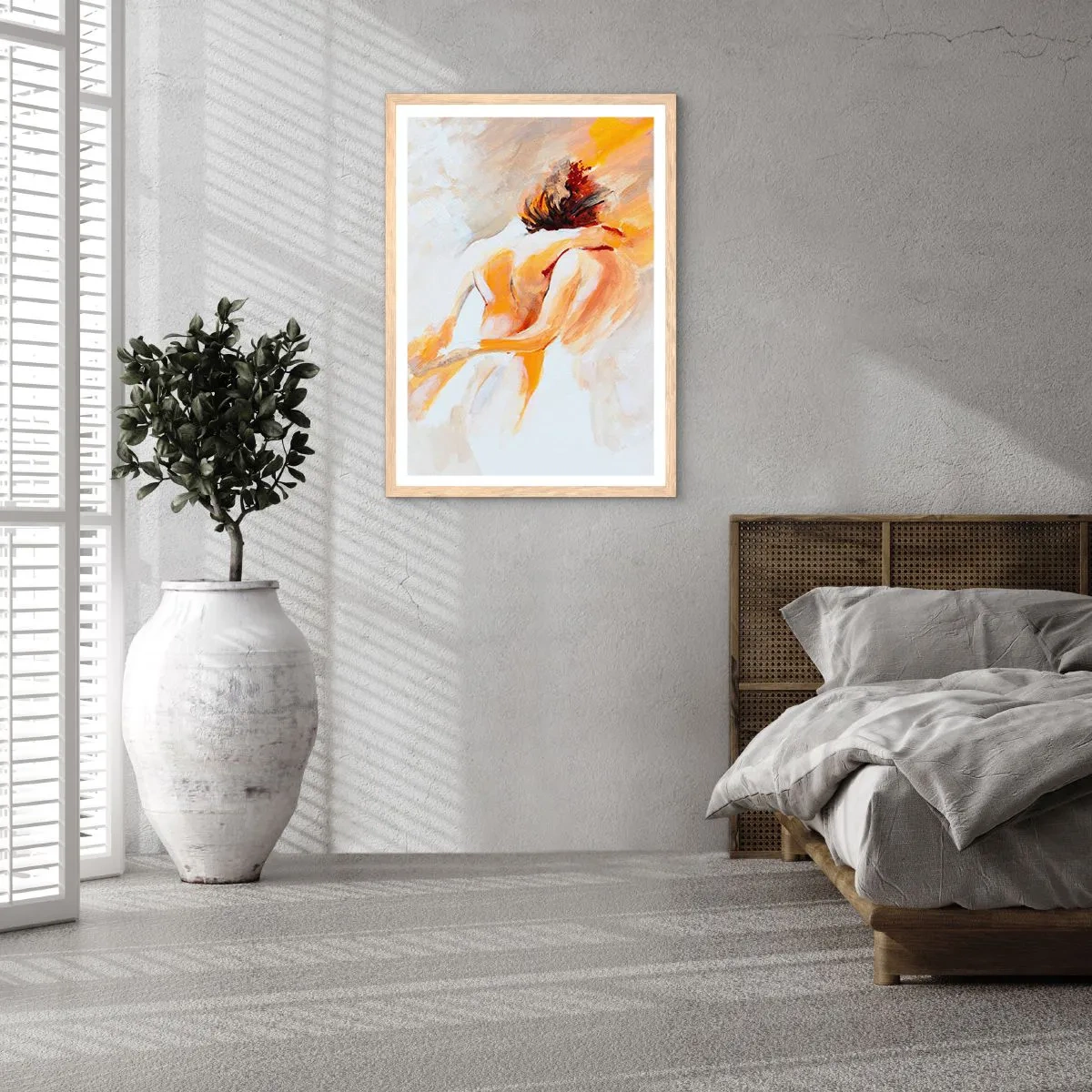 Poster in einem Rahmen aus heller Eiche - Am Himmel der Nähe - 70x100 cm