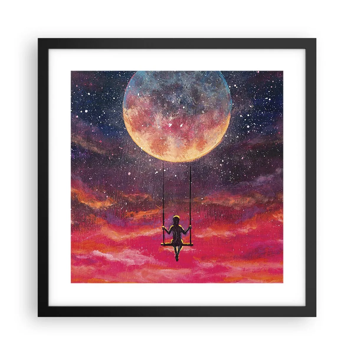 Poster in einem schwarzem Rahmen - Traum - 40x40 cm