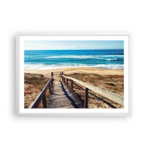 Poster in einem weißen Rahmen - Lauf! - 70x50 cm