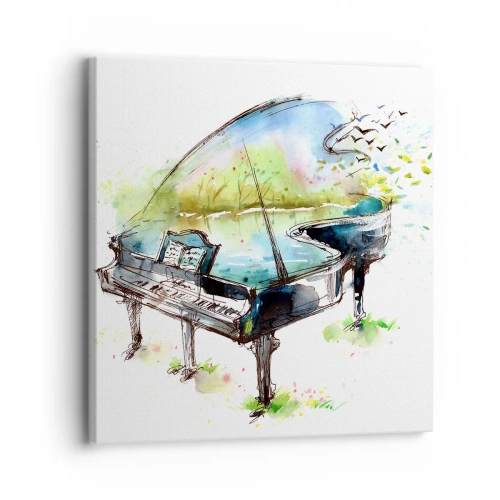 Bild auf Leinwand - Leinwandbild - Von Musik verzaubert - 30x30 cm