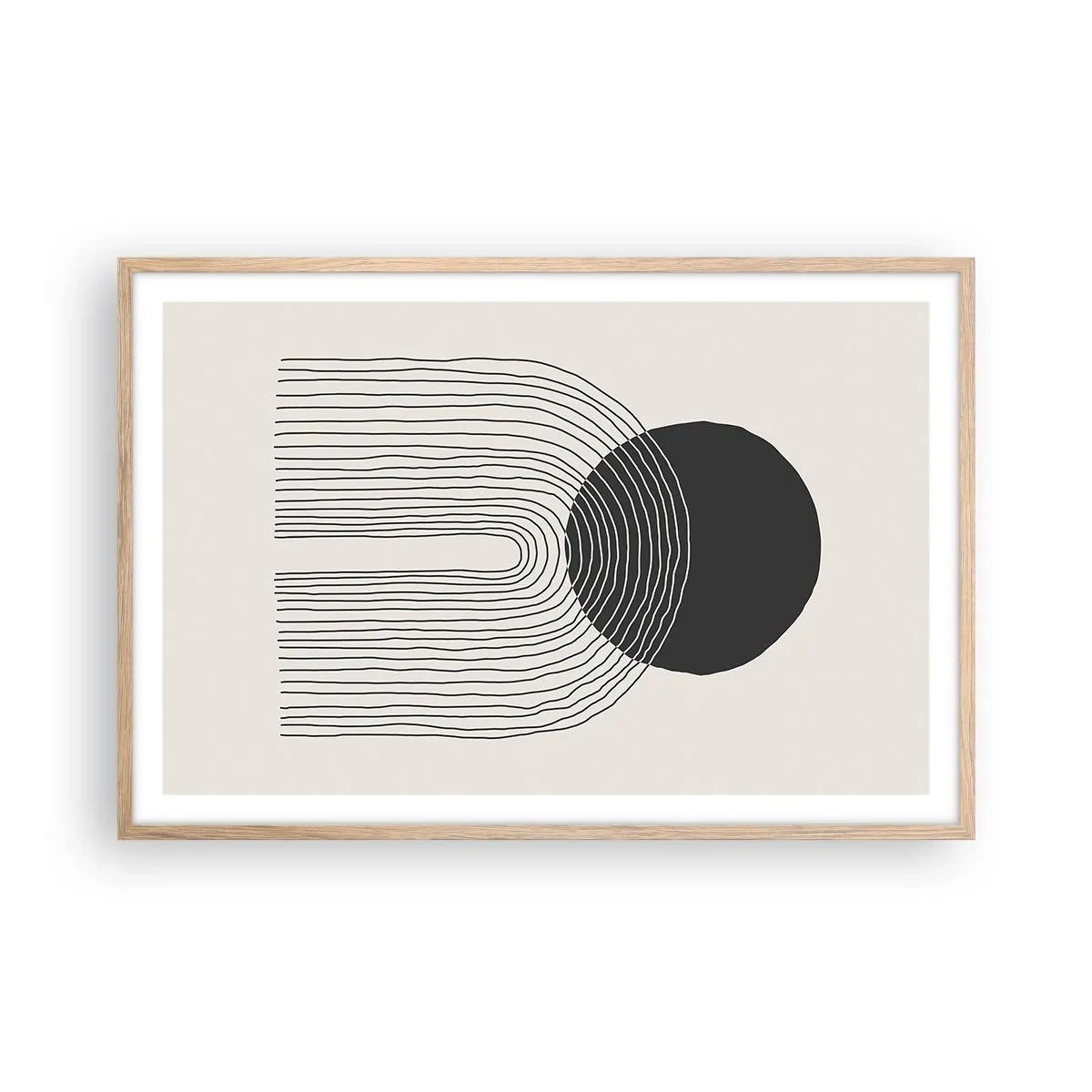 Poster in einem Rahmen aus heller Eiche - Zittern und Vertrauen - 91x61 cm