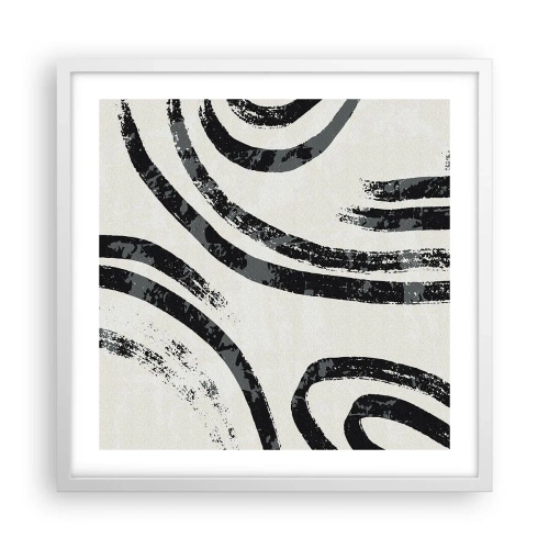 Poster in einem weißen Rahmen - Bei Hälfte angehalten - 50x50 cm