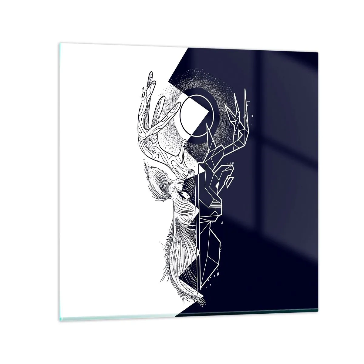 Glasbild - Bild auf glas - Der Kampf und die Einheit der Gegensätze - 40x40 cm